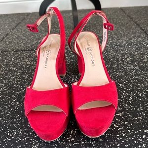 Red Chinese Laundry Theresa Platform Sandal SZ 8 1/2